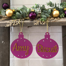 Load image into Gallery viewer, Personalised Acrylic Christmas Bauble (Satin Finish) - Custom Made