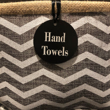 Load image into Gallery viewer, Set of 12 of Round Acrylic Linen Tags