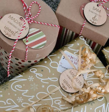 Load image into Gallery viewer, Timber Christmas Tags (set of 6)