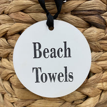 Load image into Gallery viewer, Set of 6 of Single Round Acrylic Linen Tag