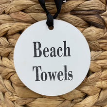 Load image into Gallery viewer, Set of 12 of Round Acrylic Linen Tags