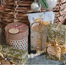 Load image into Gallery viewer, Timber Christmas Tags (set of 6)