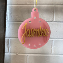 Load image into Gallery viewer, Personalised Acrylic Christmas Bauble (Satin Finish) - Custom Made
