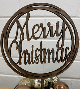 Merry Christmas Cake Topper