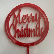 Load image into Gallery viewer, Merry Christmas Cake Topper
