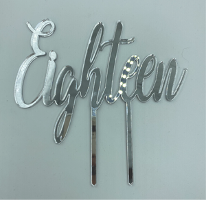 Eighteen Cake Topper