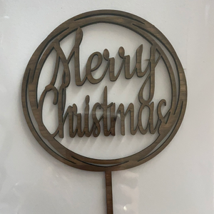 Merry Christmas Cake Topper