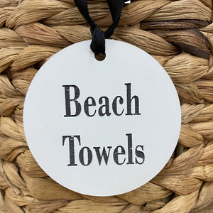 Set of 32 Round Acrylic Linen Tags